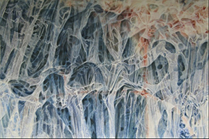Image of Tara Edmond's painting, As the Crimson Tide Begins to Turn